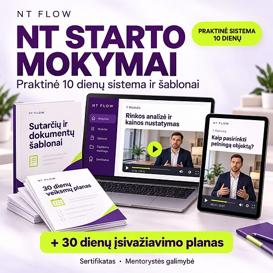 NT Flow STARTAS – Praktiniai 2 savaičių NT brokerio mokymai